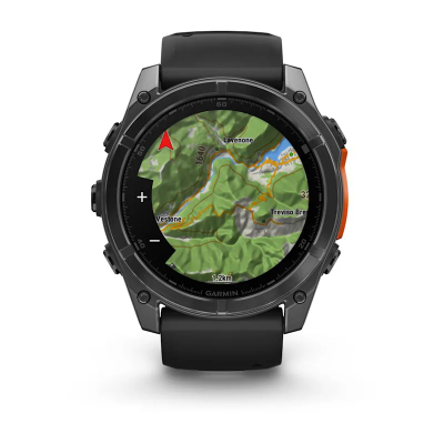 Ora inteligjente Garmin Fenix 8 51mm, ekran 1.4", GPS, e zezë