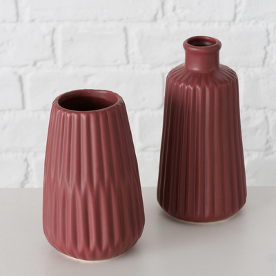 Vazo porcelani Boltze Esko, 17 cm, burgundy