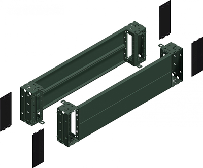 Plint frontal Schneider Electric NSYSPF12200, 200x1200mm, gri