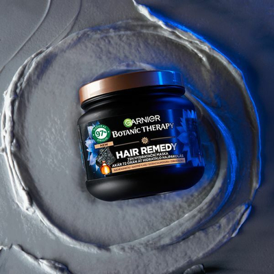 Maskë hidratuese për flokë të yndyrshëm dhe maja të thata Botanic Therapy Magnetic Charcoal, 340 ml