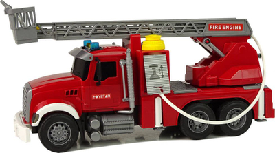 Lodër kamion zjarfikës Leantoys Fire Truck, me ujë, tinguj dhe drita, i kuq