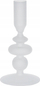 Mbajtëse qiriri Home & Styling Collection, xham, 17 cm, e bardhë