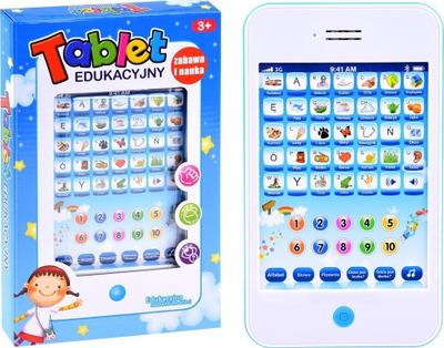 Tablet edukativ ZA3223, gjuhë polake, për fëmijë 3+, i bardhë