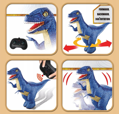 Lodër dinosauri me ajër Madej, 125 cm, me telekomandë, shumëngjyrësh