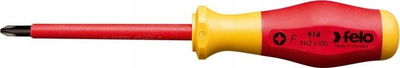 Thjeshtues Felo Phillips PH2 VDE, 70mm, i izolum 1000V, i kuq
