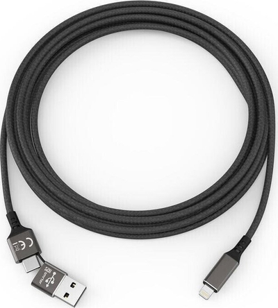 Kabllo USB Smrter Speedy, USB A në Lightning, 1 m, e zezë