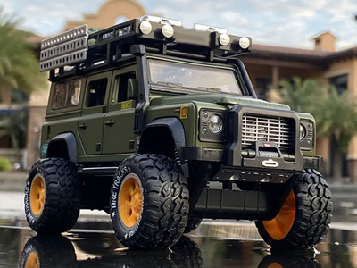 Makine lodër off-road ZA4795, metalike me mekanizem pull-back, drita LED dhe zhurma, shkalla 1:24, jeshile