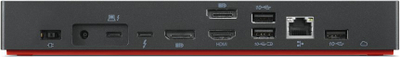 Dok universal Lenovo ThinkPad Thunderbolt 4 Smart Dock, me kabllo, i zi