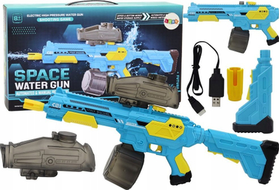 Pistoletë uji Leantoys M416, automatike, me bateri të rikarikueshme, blu