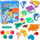 Set modelimi me plastelinë Jokomisiada World Map, me forma kontinentesh, shumëngjyrësh