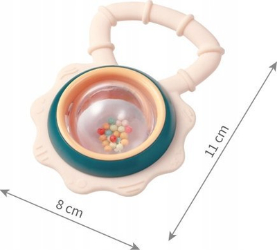 Lodër për daljen e dhëmbëve Babyono Gingiva Ring, 3m+, me shumë ngjyra