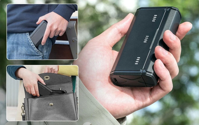 Karikues USB Type C për GoPro Hero 13 Black, 3x akumulatorë, 2x bateri, i zi