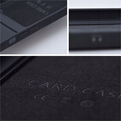Futera telefoni Card Case për Samsung Galaxy A15 5G, me xhep kartash, silikoni, e zezë