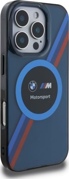 Kopertinë telefoni BMW Motorsport IML Circle, me MagSafe, për iPhone 16 Pro 6.3", blu