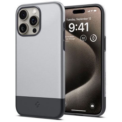 Kapak për iPhone 15 Pro Max Spigen Style Armor MagSafe, i hirtë