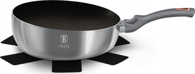 Tigan wok Berlinger Haus Flip Moonlight, 26 cm, veshje titan, blu e çelët