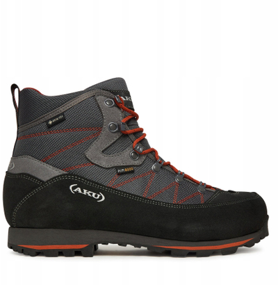 Планинарски чевли Aku Trekker Lite III GTX, мембрана Gore Tex, антилизгачки ѓон, сиви портокалови