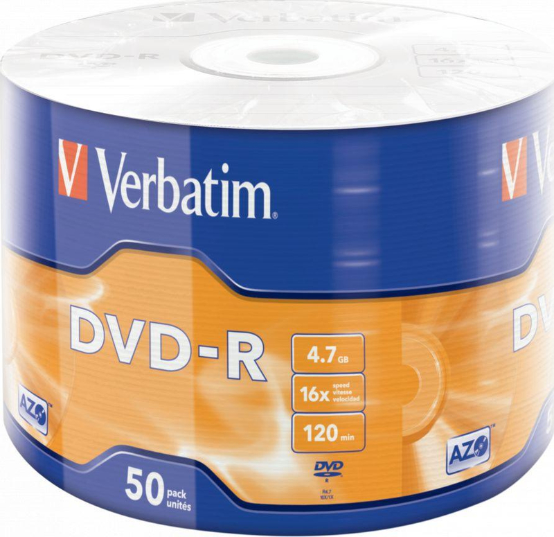 Disqe Verbatim DVD-R 4.7 (43788), 50 copë