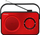 Radio Aiwa R-190RD, e kuqe