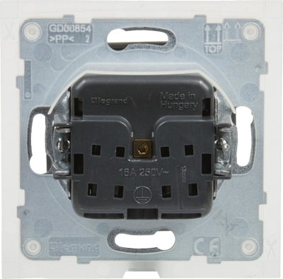 Prizë elektrike Legrand SUNO 721386, 16A, IP44, gri alumini