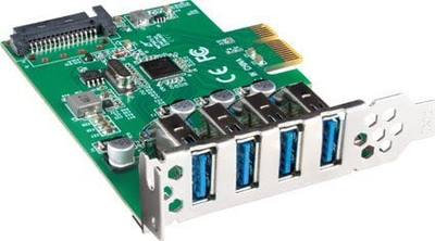 Kartë PCI Express Lanberg PCE-US3-004, 4 porta USB 3.1 Gen 1, 5 Gbps, e zezë