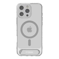 Mbulesë telefoni Torras Pstand Series për iPhone 16 Pro Max, magnetike MagSafe, me stand, transparente