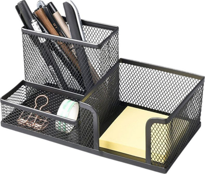 Organizues tavoline Office Supplies, metal, me 3 ndarje, i zi
