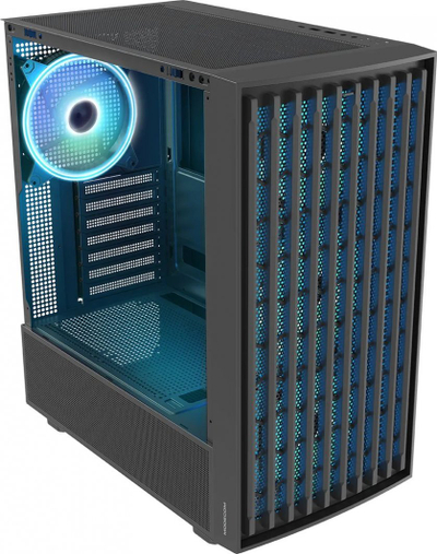 Куќиште за компјутер Modecom Breeze ARGB Flow, Црна, Midi Tower