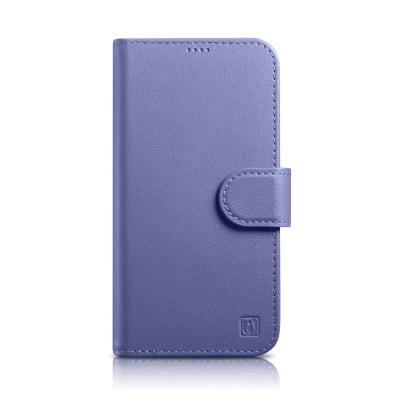 Kllëf-portofol iCarer Wallet Case 2n1 për iPhone 14 Plus, lëkurë, Anti RFID, lejla e çelët