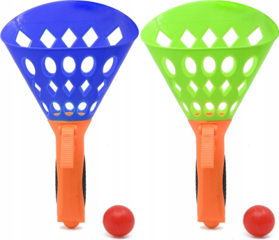 Set loje Mega Creative Game Catcher 16x27, 2 doreza, 2 topa plastike, shumëngjyrësh