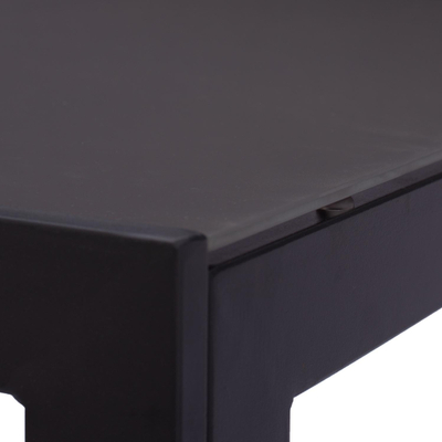 Tavolinë metalike + xham 150×90×75 cm,"HM5767.01", gri