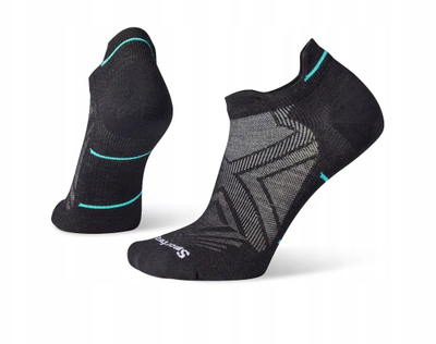 Çorape vrapi Smartwool Run Zero Cushion Low Ankle për goca, pa jastëkim, përzierje lesh merino, të zeza