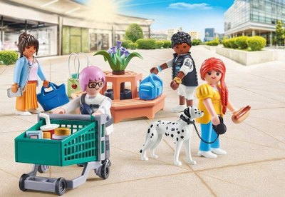 Set loje Playmobil My Figures Shopping Trip 71541, me 4 figura, shumëngjyrësh