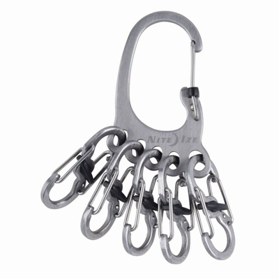 Држач за клучеви Nite Ize BigFoot KeyRack, 5x карабин MicroLock, не’рѓосувачки челик