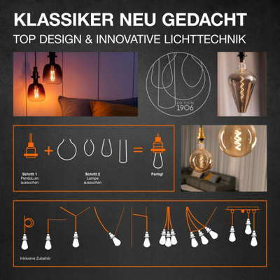 Llambë LED Vintage Edition, filament për zbukurim, mban gjatë rreth 15000 orë, dritë e ngrohtë