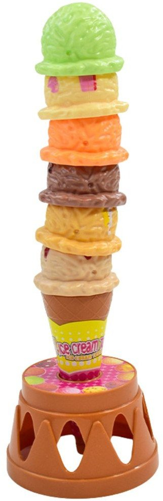 Lojë shkathtësie Ice Cream Tower, set me 17 pjesë, toptha akulli shumëngjyrësh