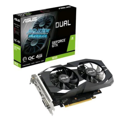 Kartë grafike Asus Nvidia GeForce Dual GTX1650, 4GB GDDR6, 1650MHz Boost Clock, e zezë