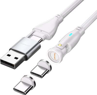 Kabllo USB 4smarts GravityCord, USB C, 1.8m, 100W, e bardhë