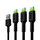Set me kabllo karikues Green Cell Ray, 3x USB A në USB C, 120cm, LED jeshile
