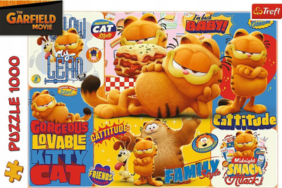 Puzzle Trefl Garfields Adventures, 1000 copa, shumëngjyrësh