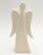 Figurë dekoruese Krishtlindjesh Saska Garden Angel, porcelan 14.5 cm, e bardhë me argjend