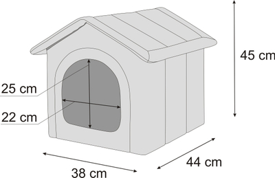 Shtëpi për kafshë Hobbydog R2 House Ekolen, material EKOLEN, e zezë