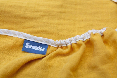 Mbështjellëse muslin për karrocë Sensillo Muslin Swaddle, 75x75cm, pambuk, mustard