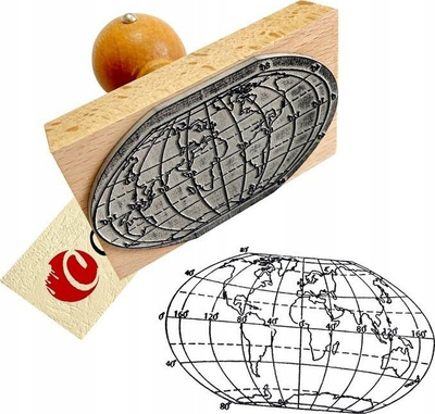 Vulë mësimore Dumel Timbro World Map With Stamps, kontinente dhe oqeane, për fëmijë