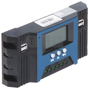 Kontrollues karikimi solar Solar SCC-40A-PWM-LCD-S2, 40A, 12V 24V, me ekran LCD