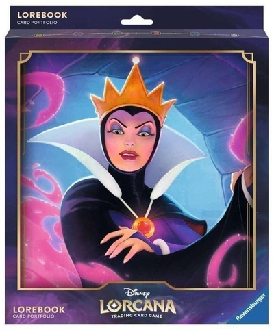 Album kartash Ravensburger Disney Lorcana Lorebook Evil Queen, 64 karta, shumëngjyrësh