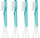 Koka furçe elektrike Philips Sonicare For Kids HX6044/90, set 4 copë, për fëmijë, blu e bardhë