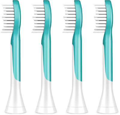 Koka furçe elektrike Philips Sonicare For Kids HX6044/90, set 4 copë, për fëmijë, blu e bardhë