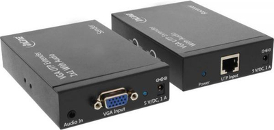 Zgjatësi sinjali InLine VGA + Audio përmes UTP/STP, deri në 300m (65012)