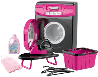 Set lodrash shtëpie LeanToys My Little Home, prallkë interaktive me drita dhe tinguj, rozë e zezë